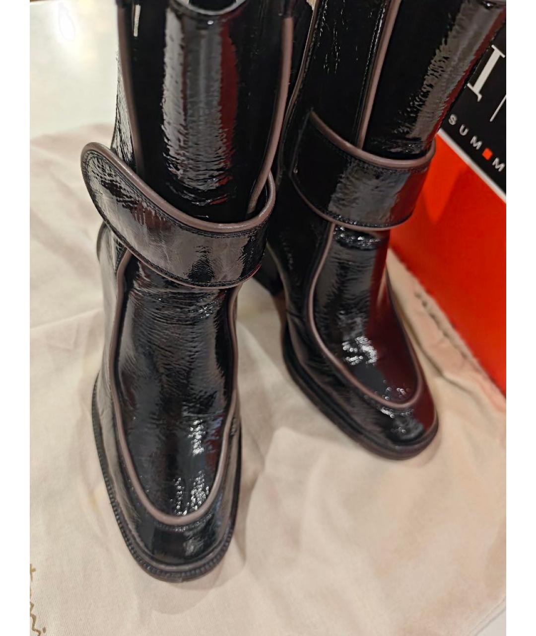 SANTONI Черные текстильные ботильоны, фото 8