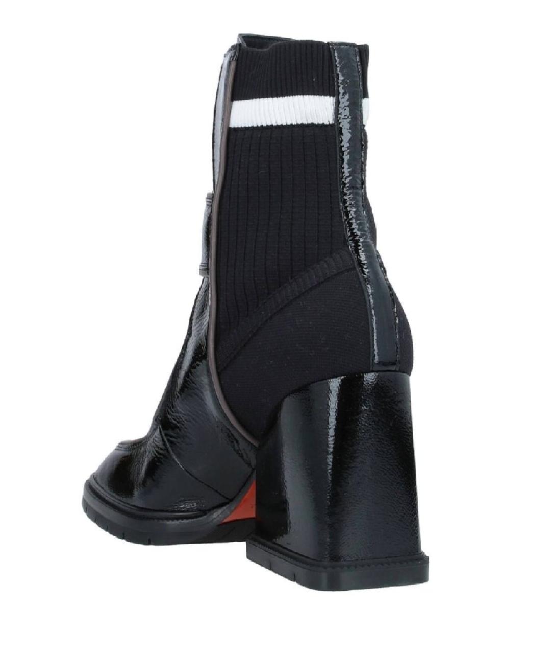 SANTONI Черные текстильные ботильоны, фото 3