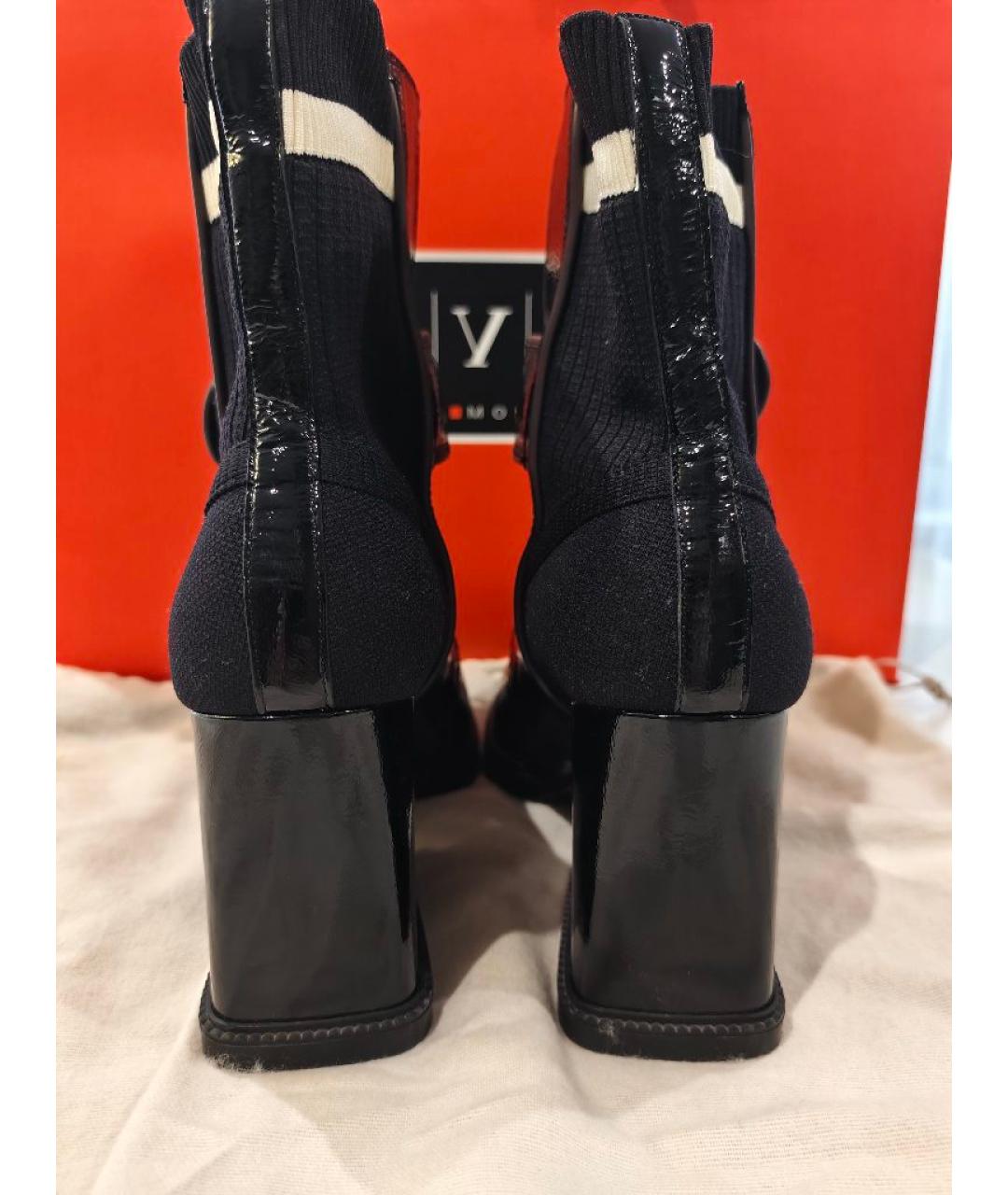 SANTONI Черные текстильные ботильоны, фото 6