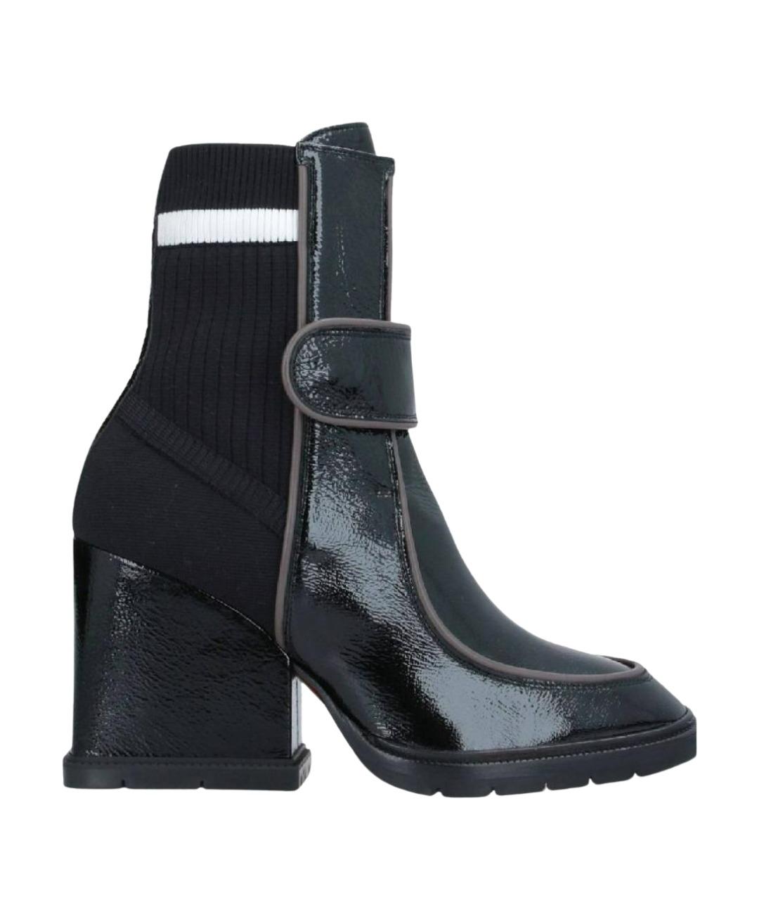 SANTONI Черные текстильные ботильоны, фото 1