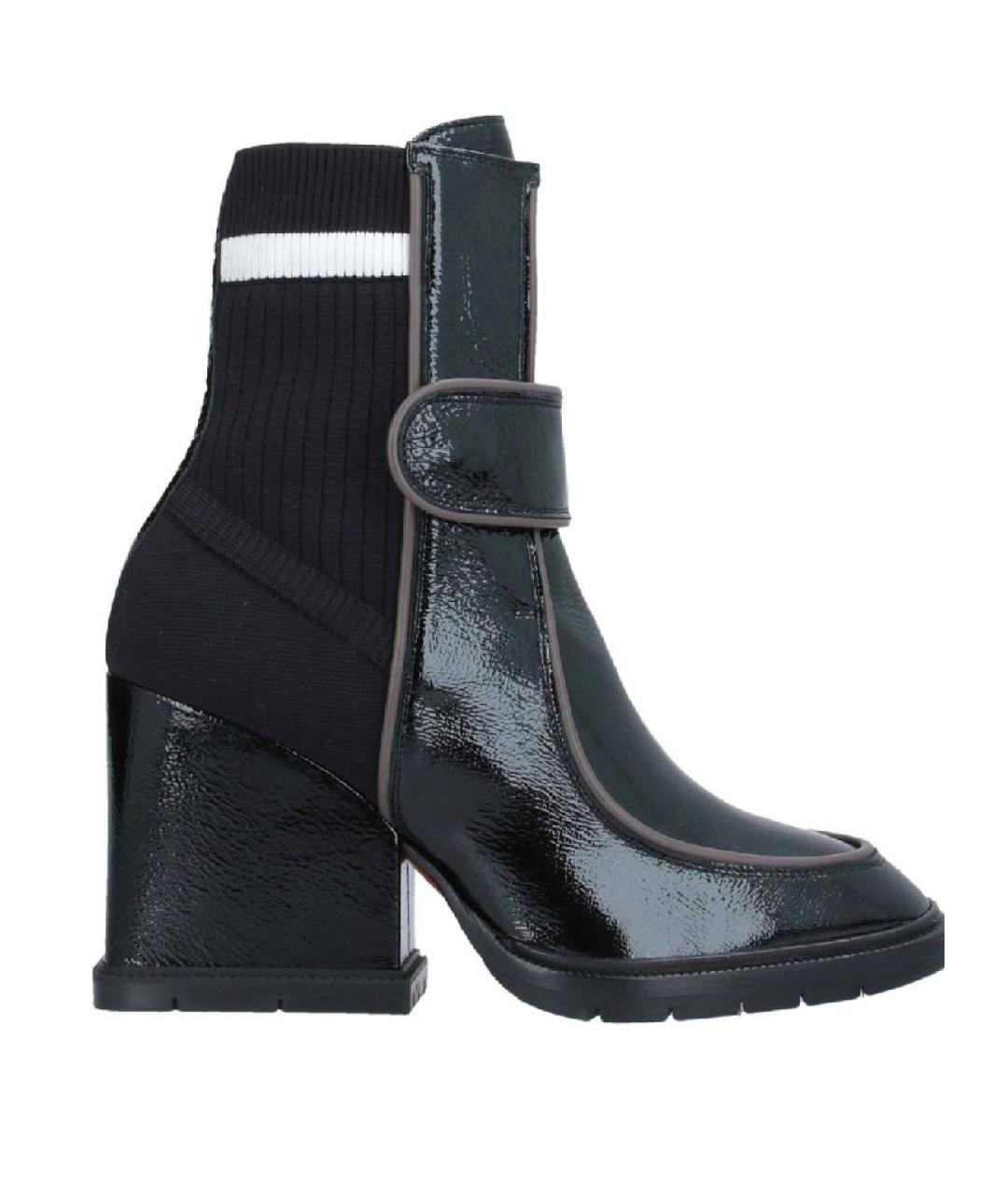 SANTONI Черные текстильные ботильоны, фото 9