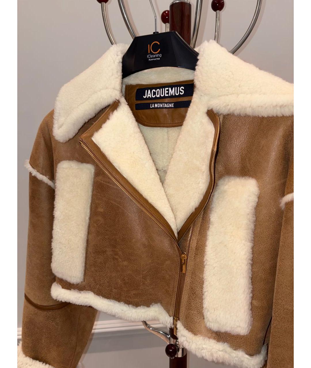JACQUEMUS Коричневая замшевая дубленка, фото 3