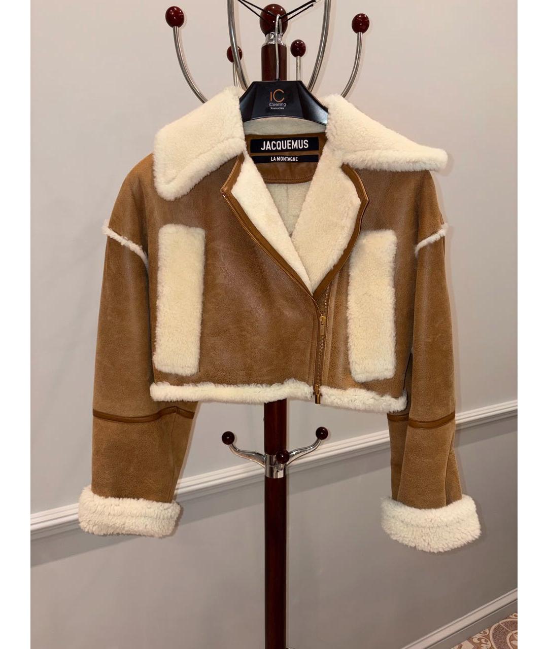 JACQUEMUS Коричневая замшевая дубленка, фото 7