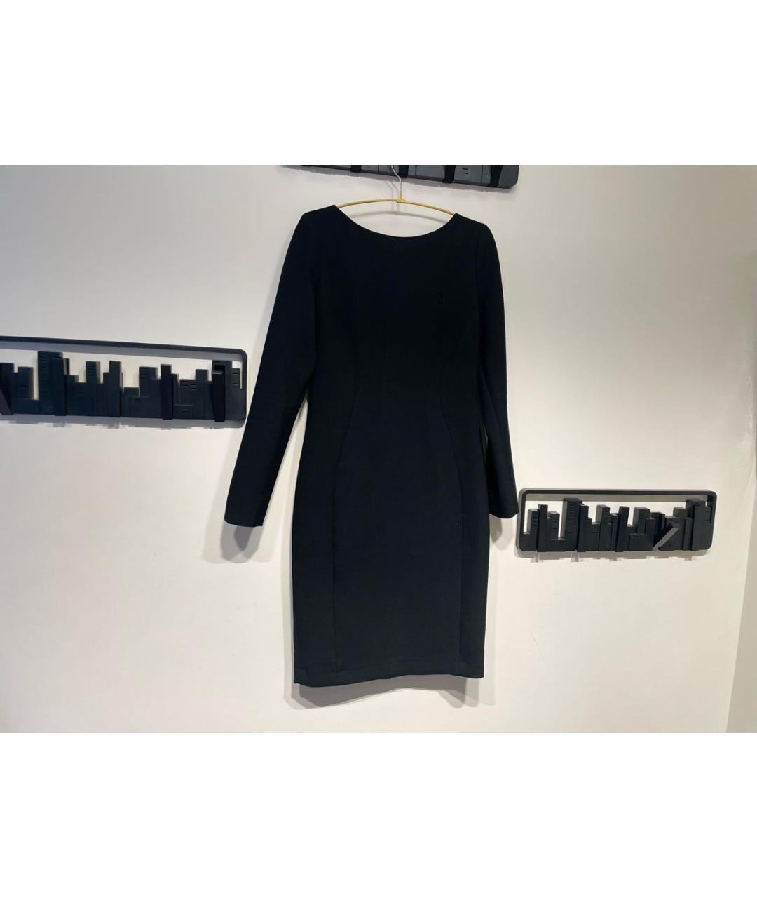 ARMANI JEANS Черное вискозное коктейльное платье, фото 4