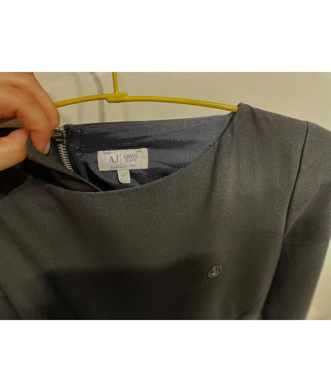 ARMANI JEANS Черное вискозное коктейльное платье, фото 3