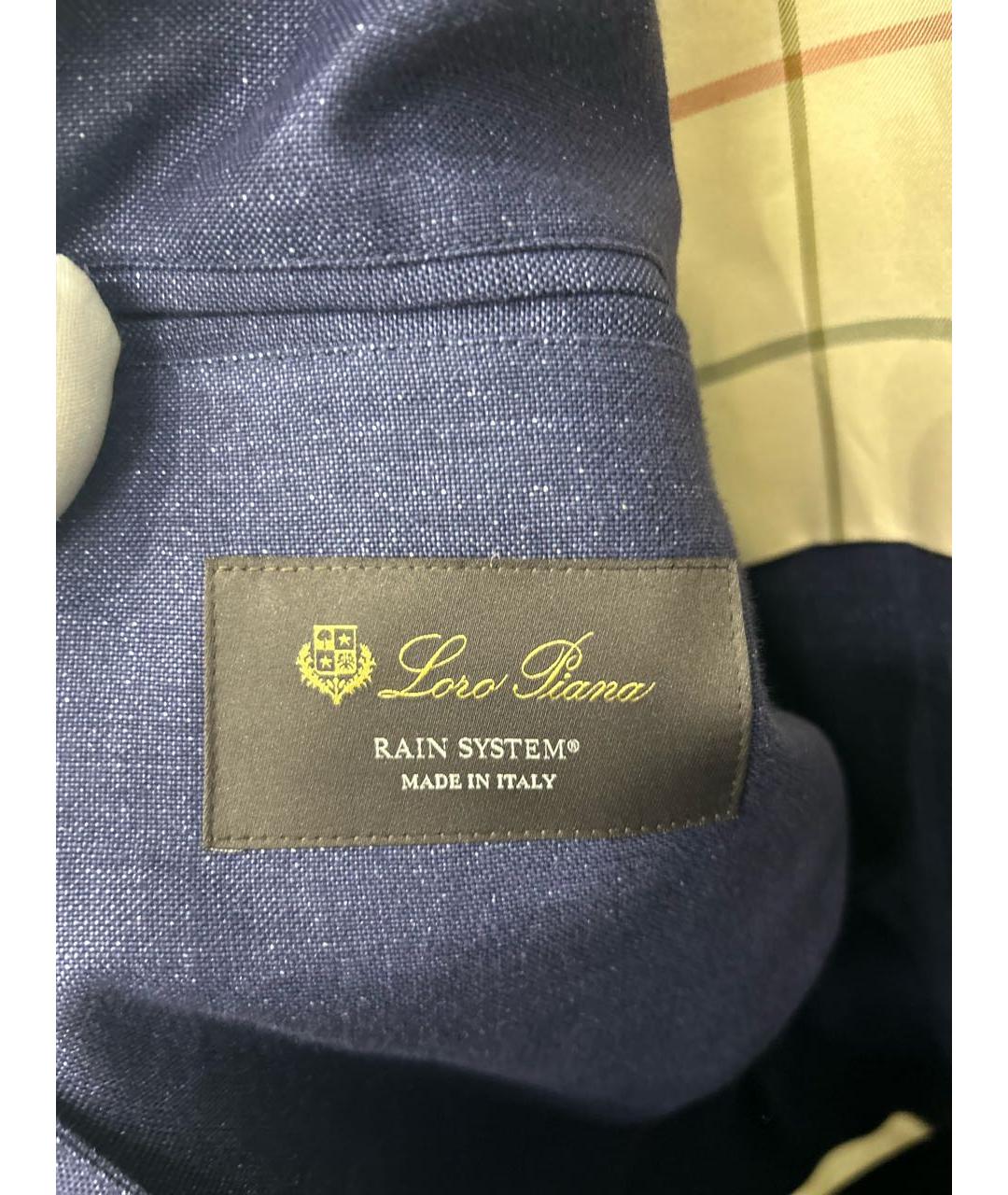 LORO PIANA Синяя льняная куртка, фото 7