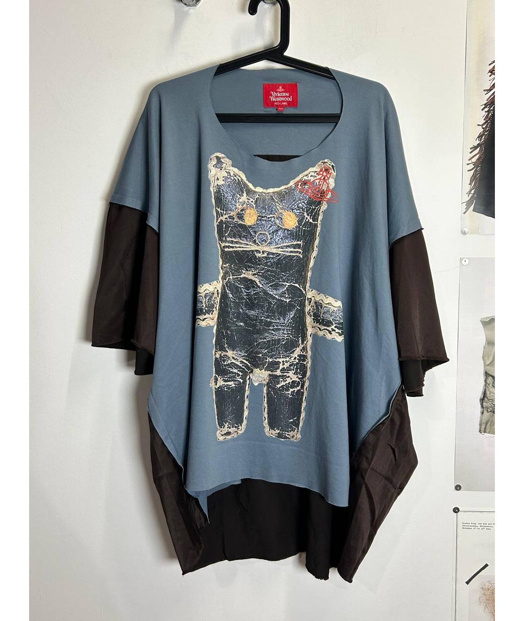 VIVIENNE WESTWOOD Синяя хлопковая футболка, фото 10
