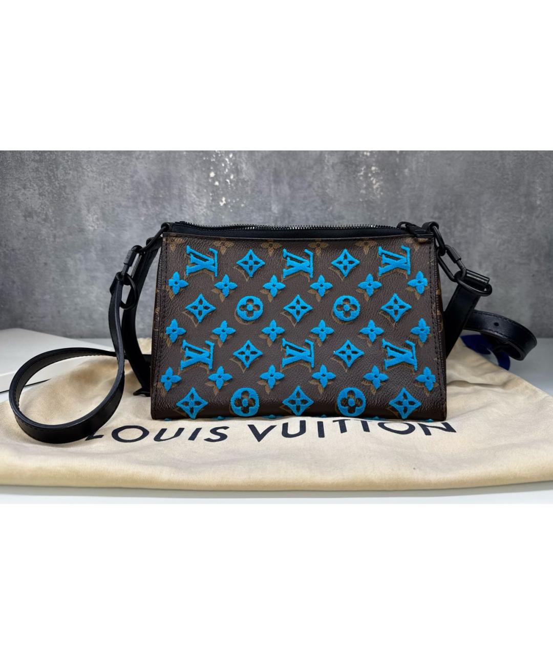 LOUIS VUITTON Коричневая канва сумка на плечо, фото 2