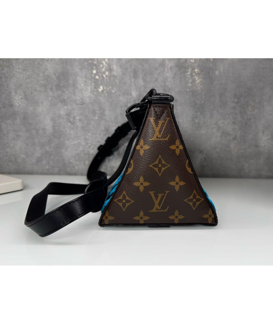 LOUIS VUITTON Коричневая канва сумка на плечо, фото 6