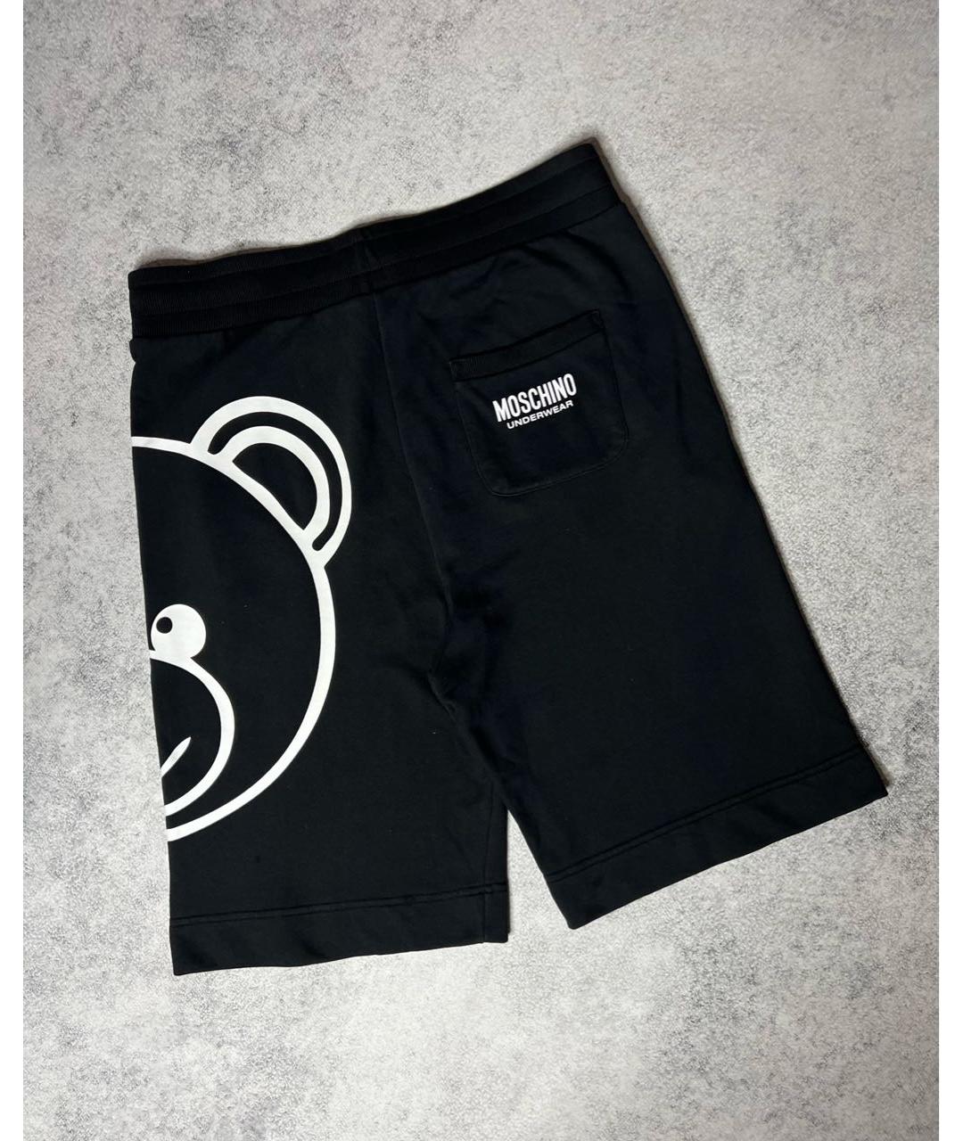 MOSCHINO UNDERWEAR Черные хлопковые шорты, фото 6