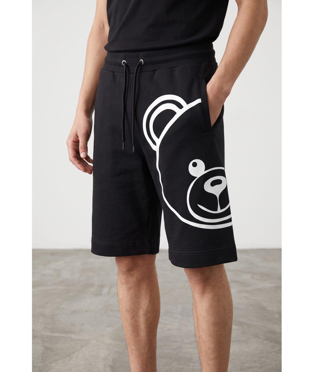 MOSCHINO UNDERWEAR Черные хлопковые шорты, фото 2
