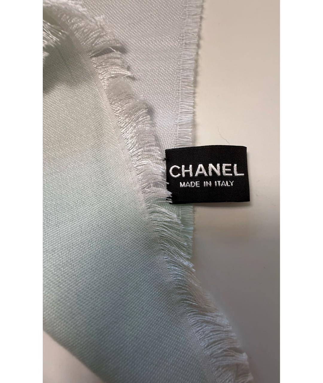 CHANEL Мульти шерстяной шарф, фото 8