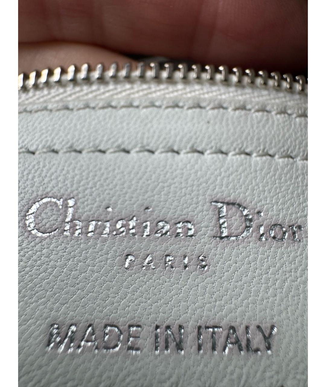CHRISTIAN DIOR Белая кожаная сумка тоут, фото 8