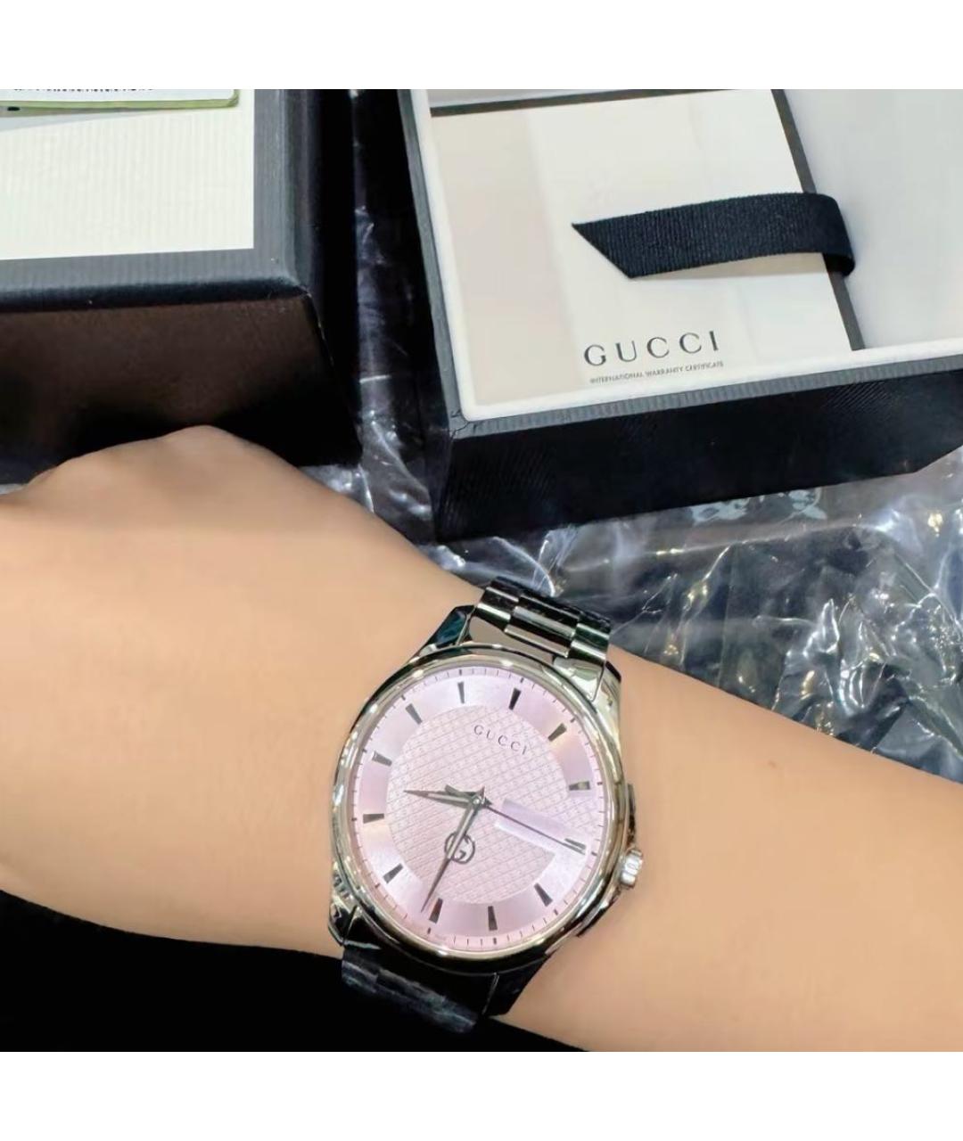 GUCCI Розовые часы, фото 4