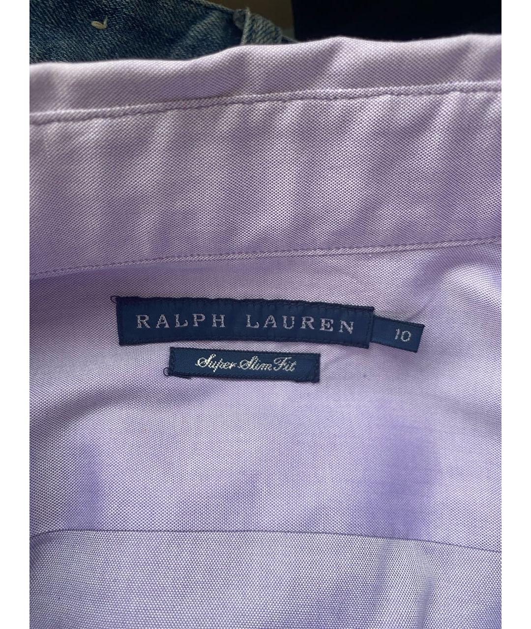 RALPH LAUREN Фиолетовая хлопковая рубашка, фото 3
