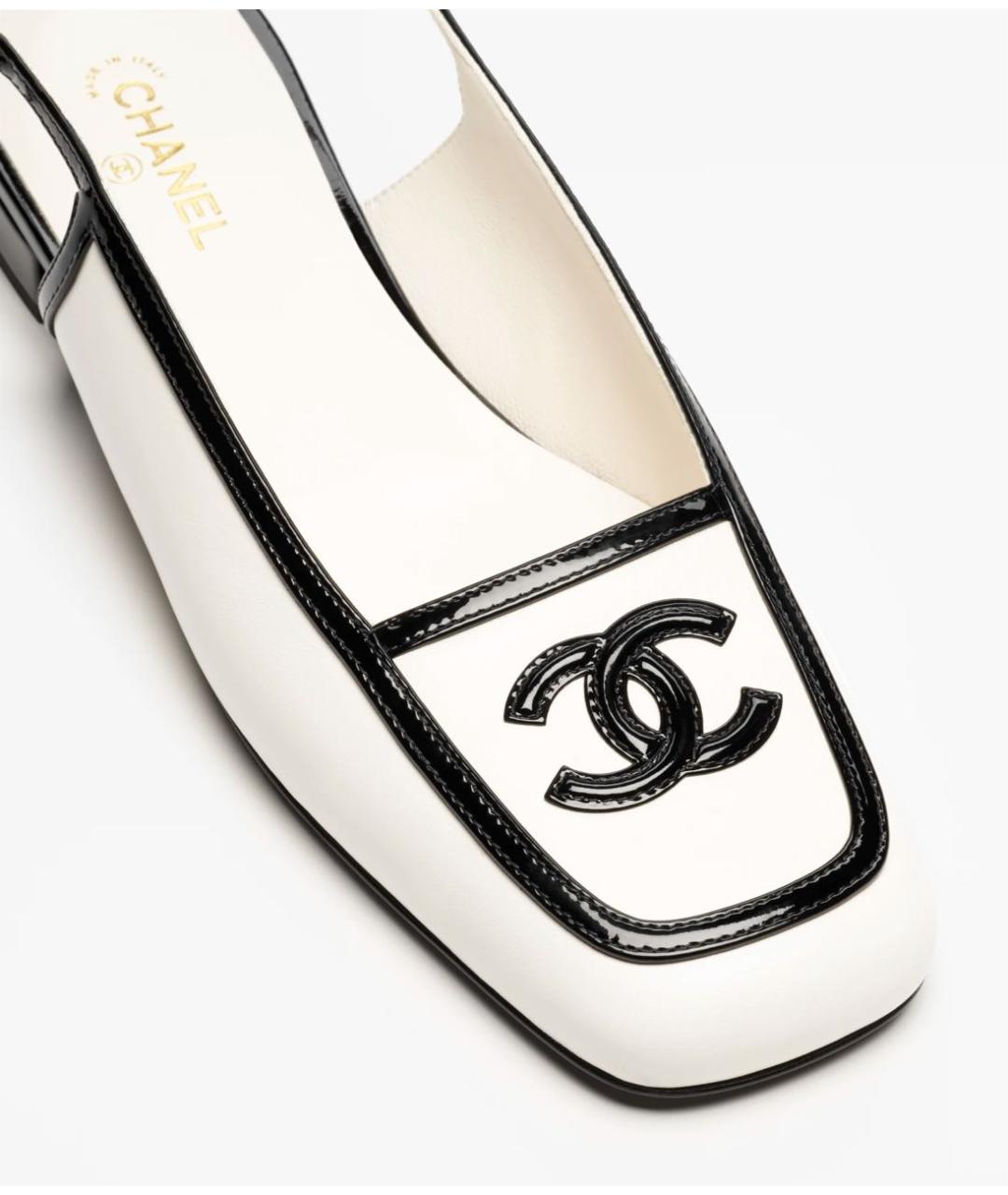 CHANEL Белые кожаные туфли, фото 7