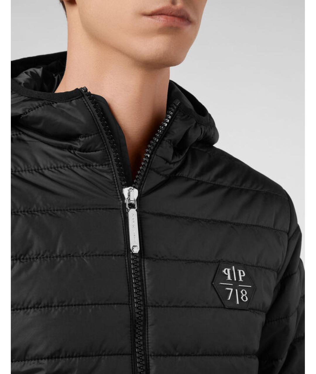 PHILIPP PLEIN Черная полиэстеровая куртка, фото 5