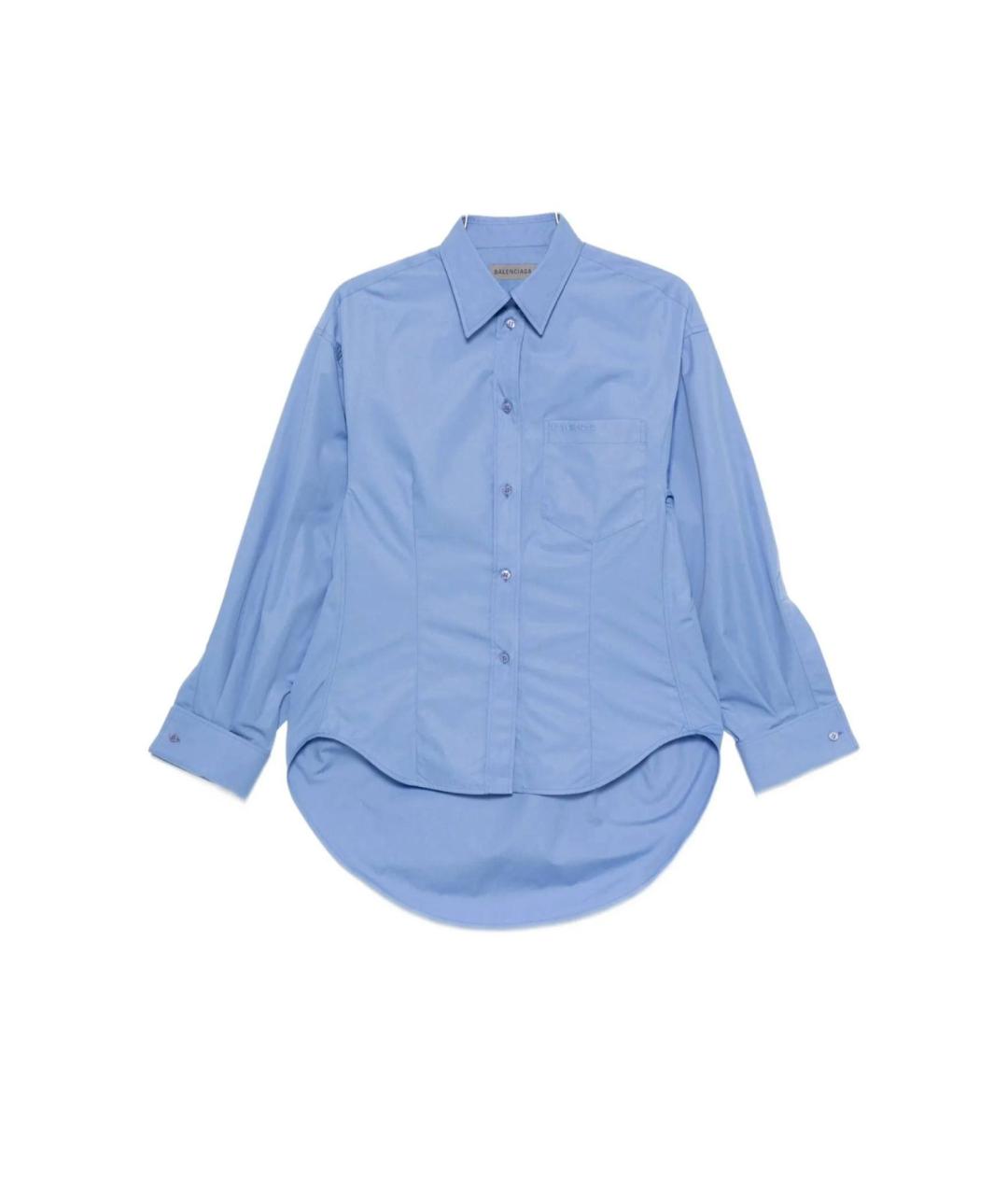 BALENCIAGA Голубая хлопковая рубашка, фото 6