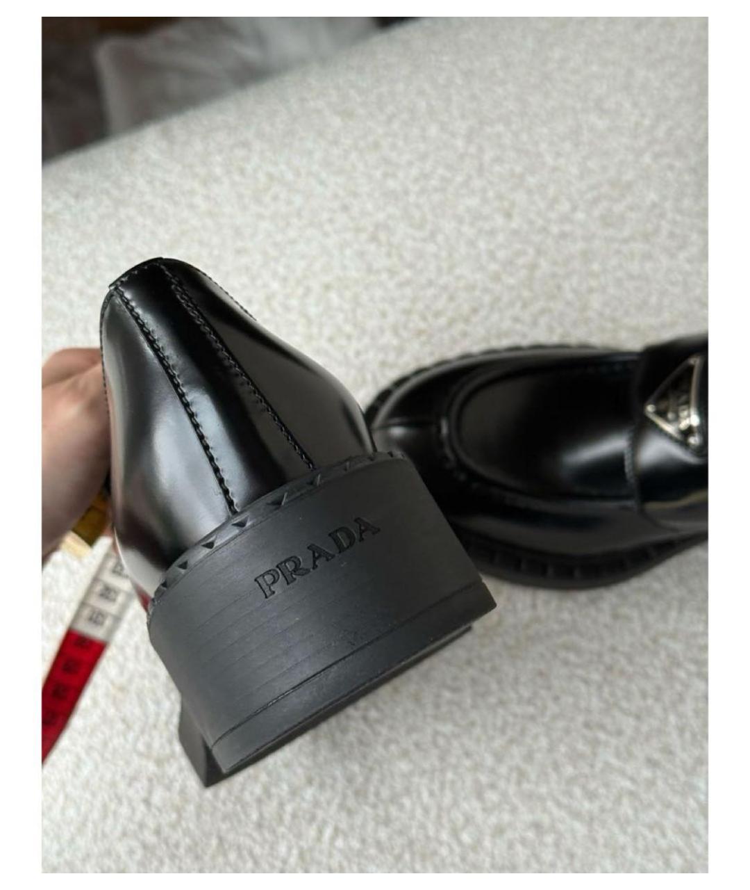 PRADA Черные лоферы из лакированной кожи, фото 5