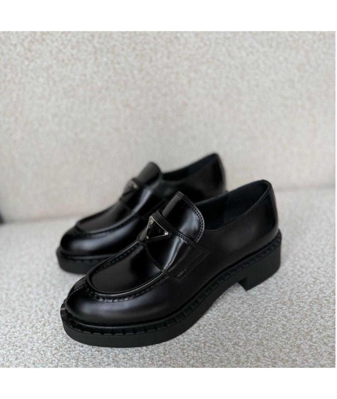 PRADA Черные лоферы из лакированной кожи, фото 9