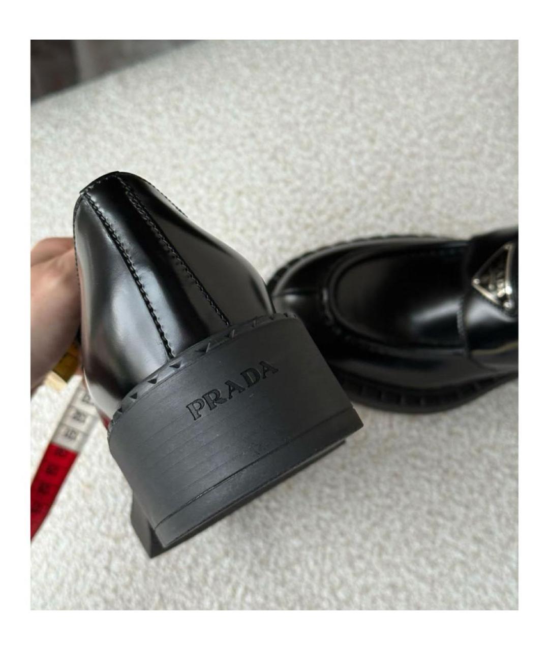 PRADA Черные лоферы из лакированной кожи, фото 4
