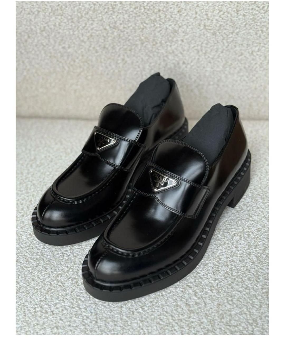 PRADA Черные лоферы из лакированной кожи, фото 6