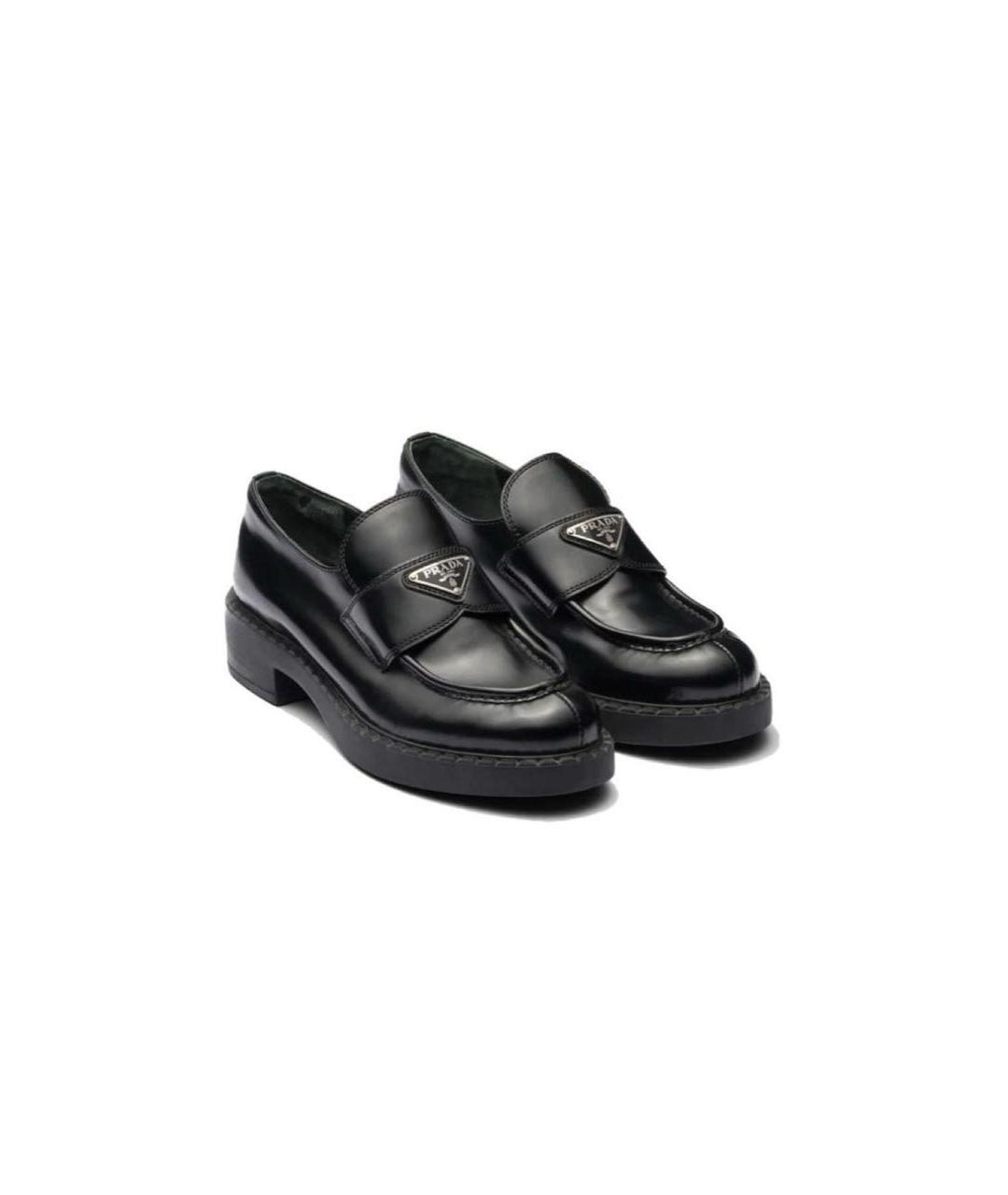 PRADA Черные лоферы из лакированной кожи, фото 2