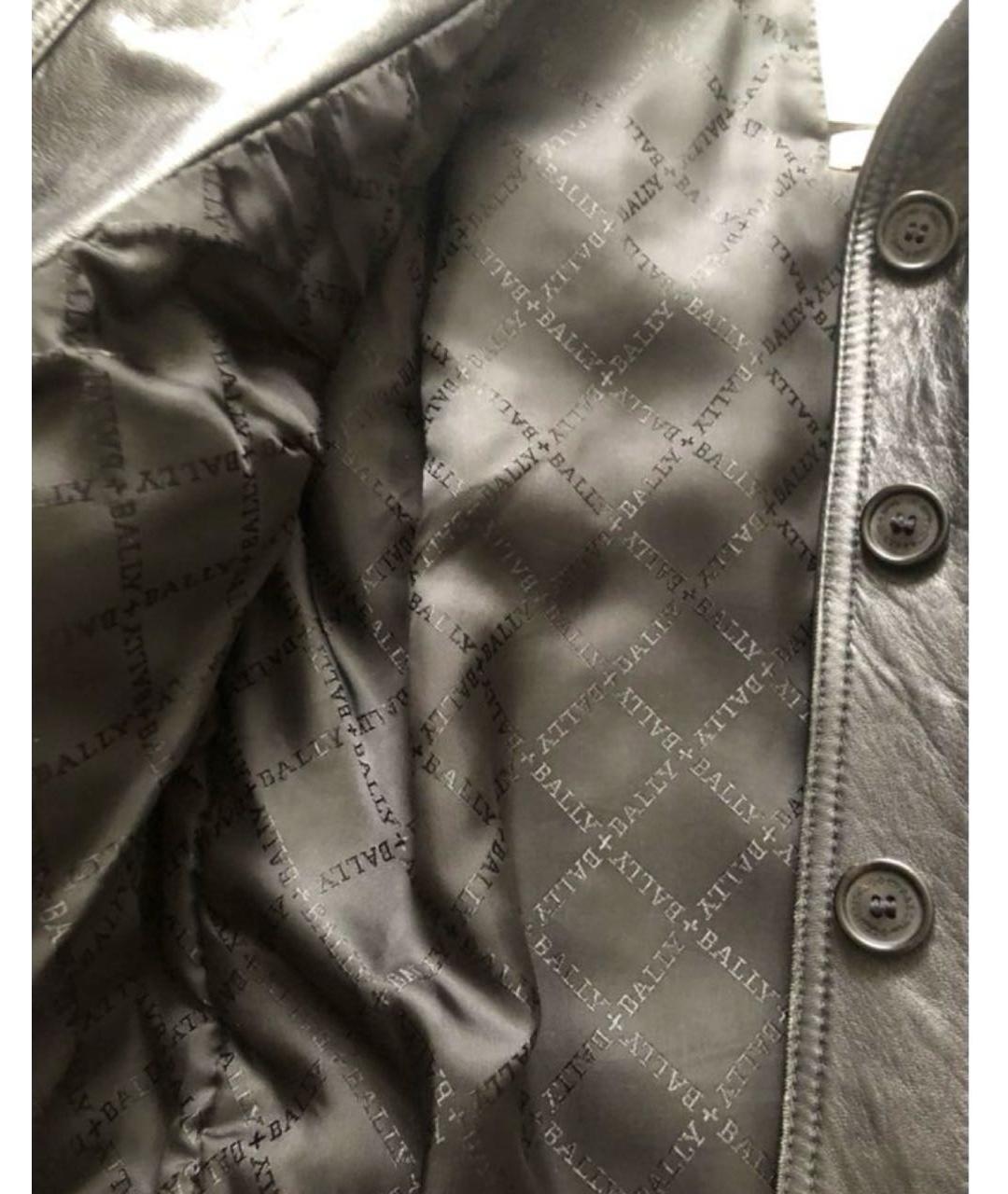 BALLY Черная кожаная куртка, фото 7