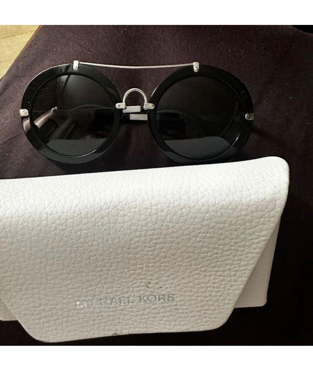 MICHAEL KORS Черные металлические солнцезащитные очки, фото 2