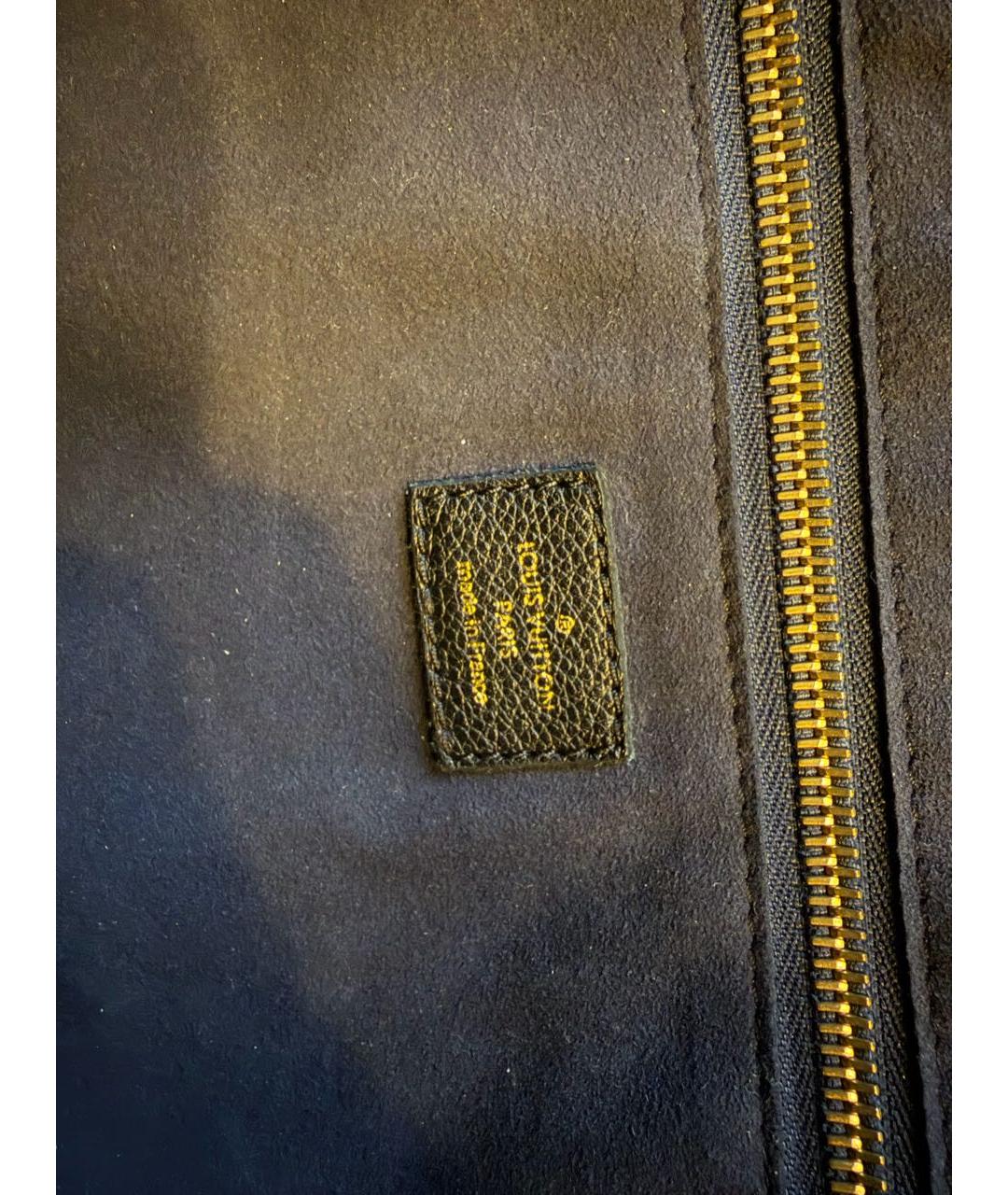 LOUIS VUITTON Черная кожаная сумка тоут, фото 6