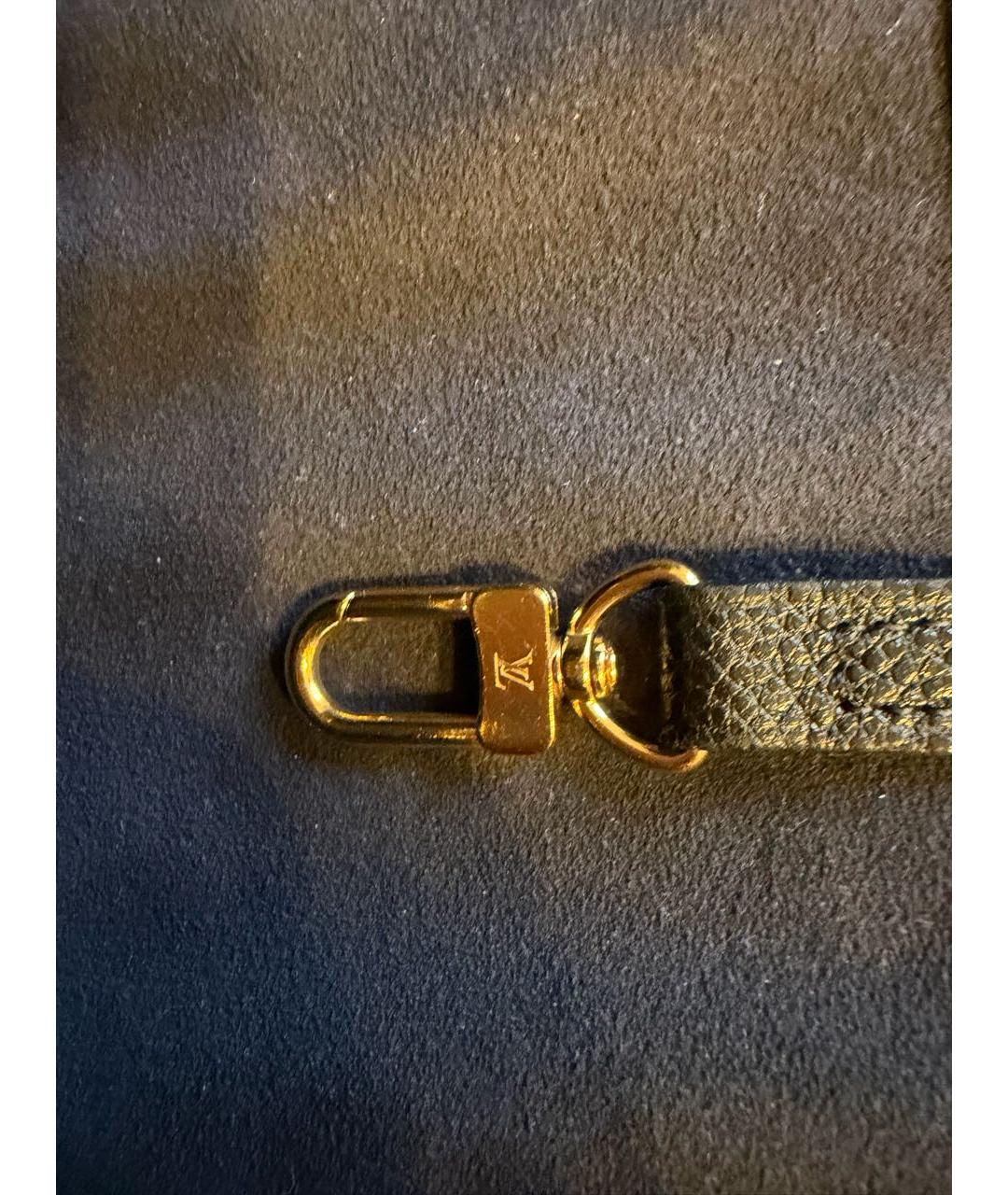 LOUIS VUITTON Черная кожаная сумка тоут, фото 7