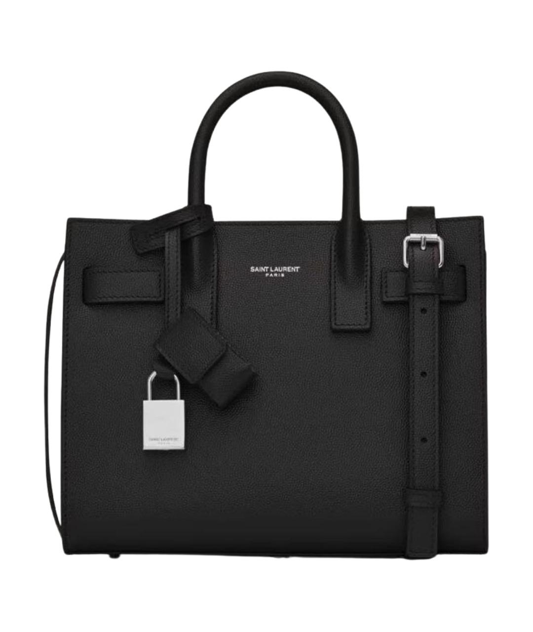 SAINT LAURENT Черная сумка тоут, фото 1