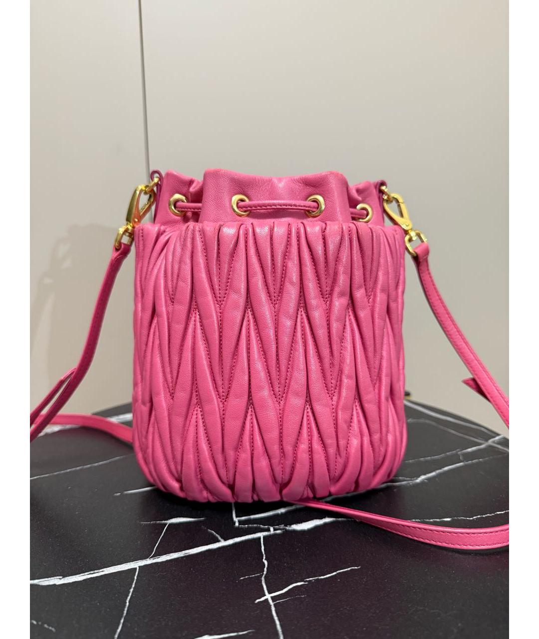 MIU MIU Фуксия кожаная сумка через плечо, фото 2