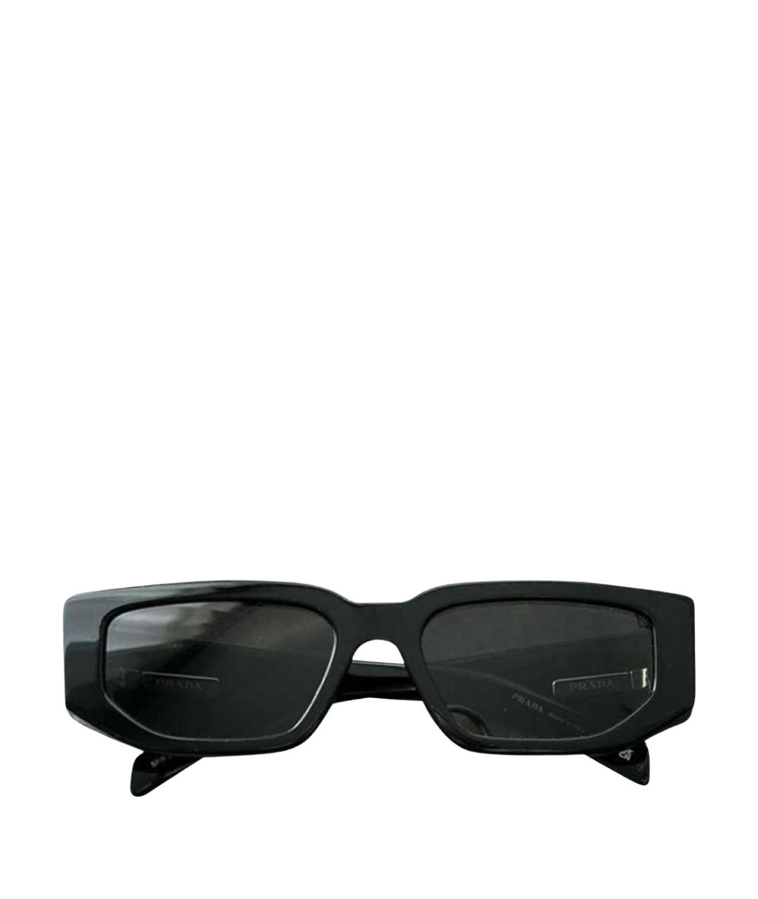 PRADA Черные пластиковые солнцезащитные очки, фото 1
