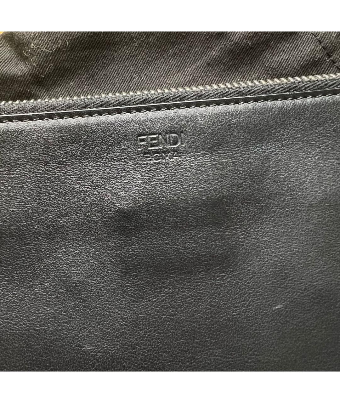 FENDI Черная кожаная папка для документов, фото 4