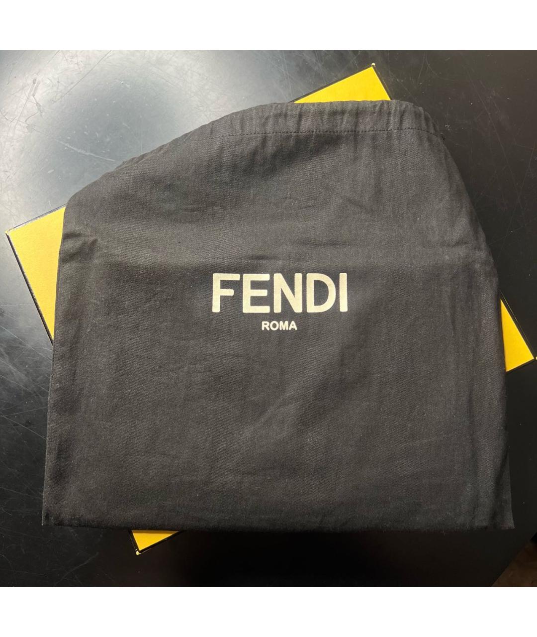 FENDI Черная кожаная папка для документов, фото 8