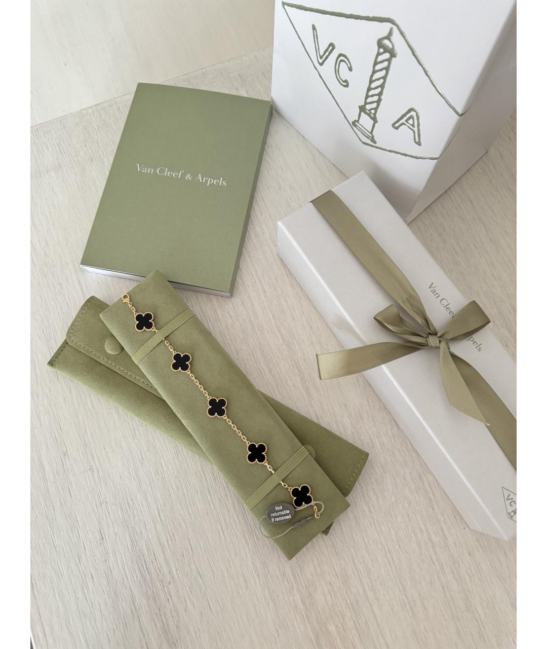 VAN CLEEF & ARPELS Черный браслет из желтого золота, фото 3