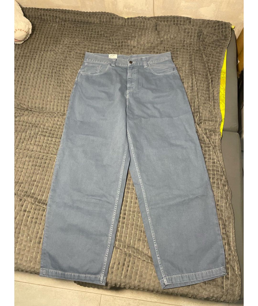 CARHARTT WIP Синие хлопковые прямые джинсы, фото 2