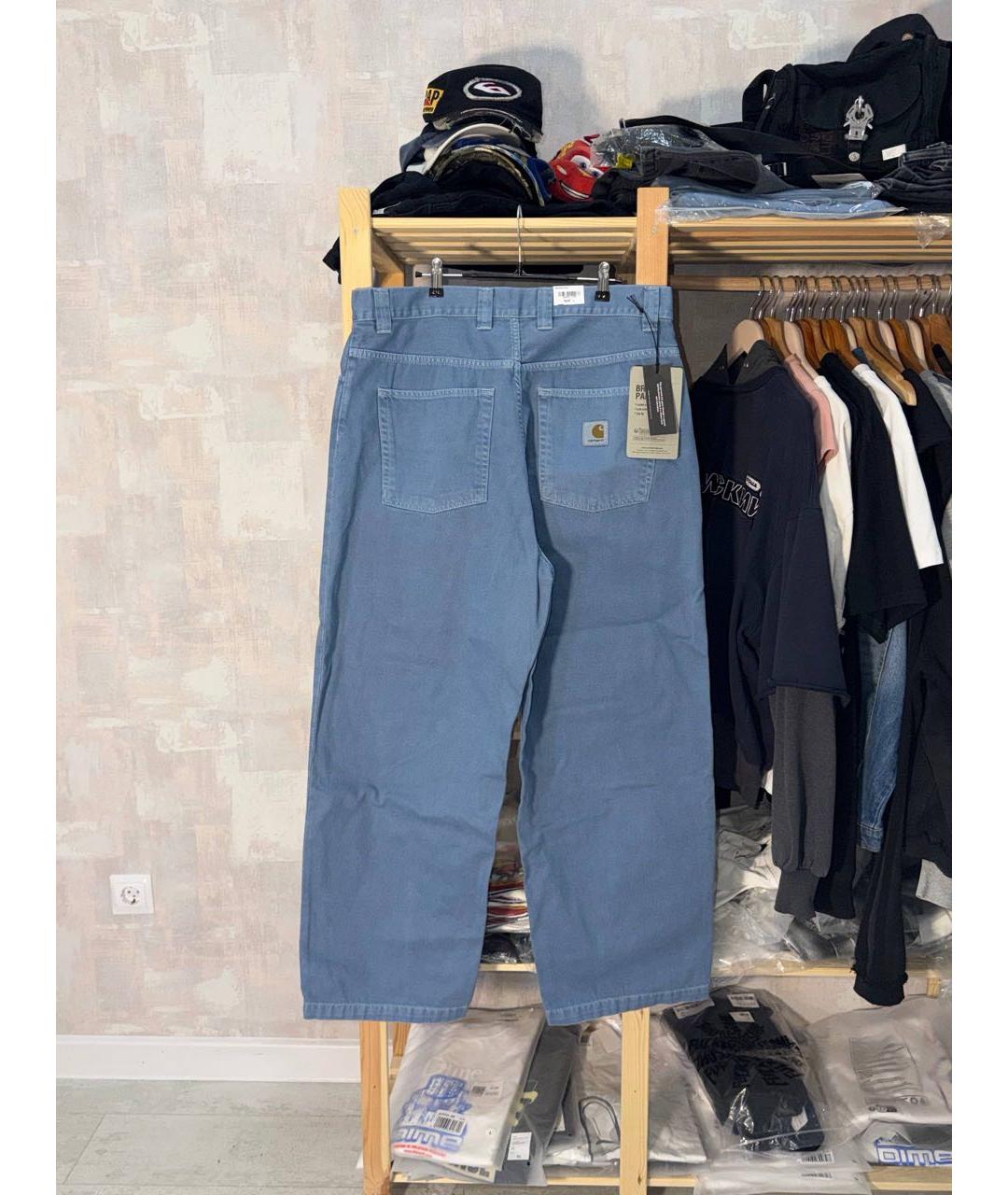 CARHARTT WIP Синие хлопковые прямые джинсы, фото 6