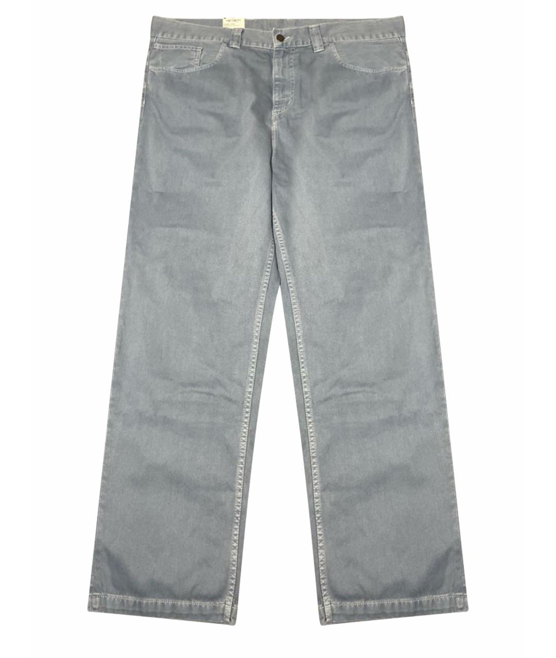 CARHARTT WIP Синие хлопковые прямые джинсы, фото 1