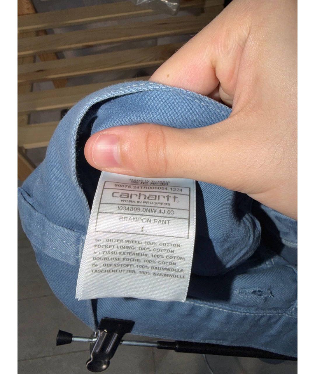 CARHARTT WIP Синие хлопковые прямые джинсы, фото 5