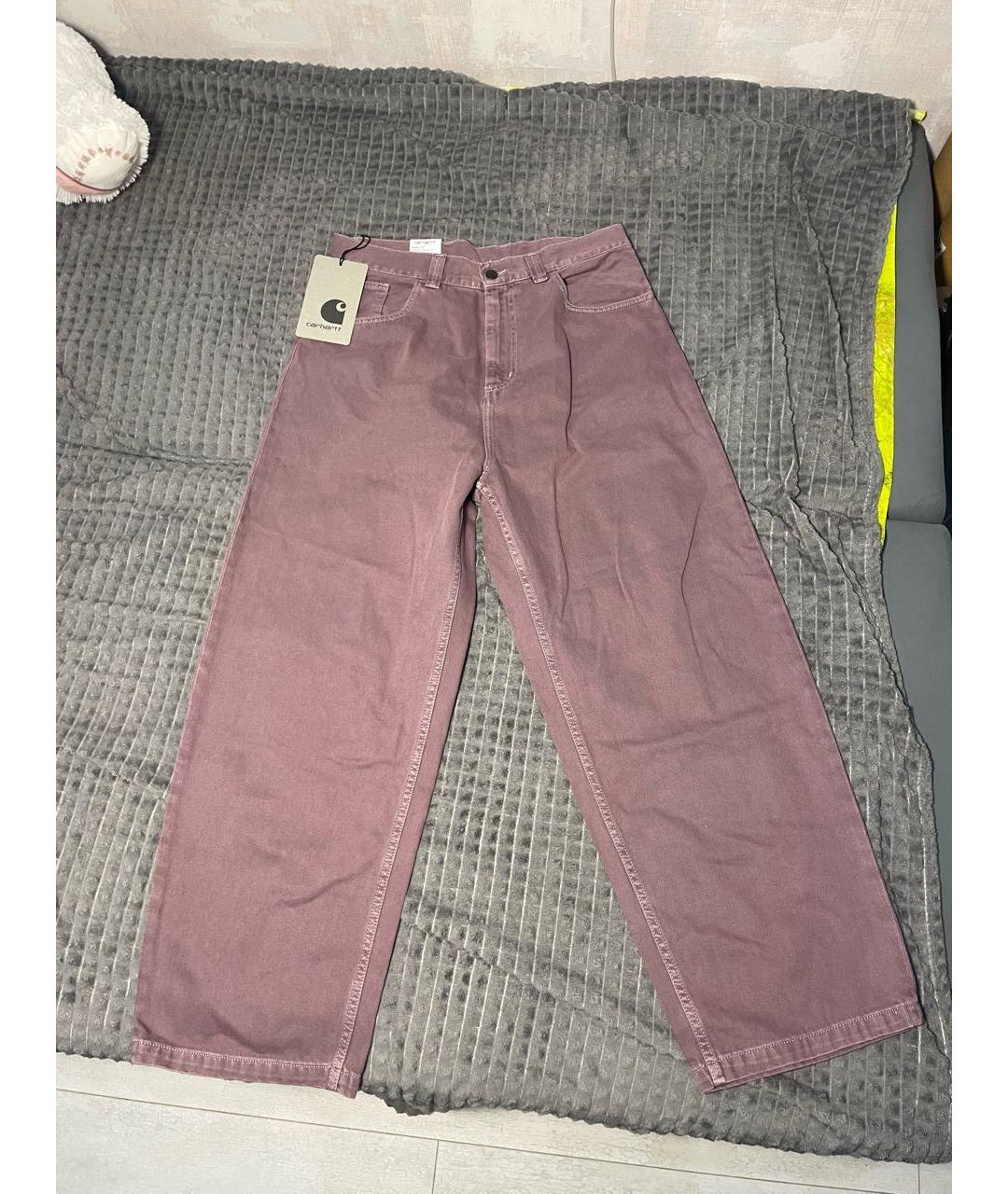 CARHARTT WIP Коралловые хлопковые прямые джинсы, фото 2