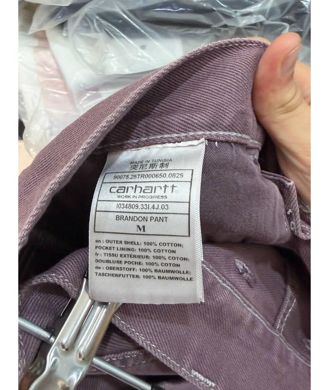 CARHARTT WIP Коралловые хлопковые прямые джинсы, фото 5