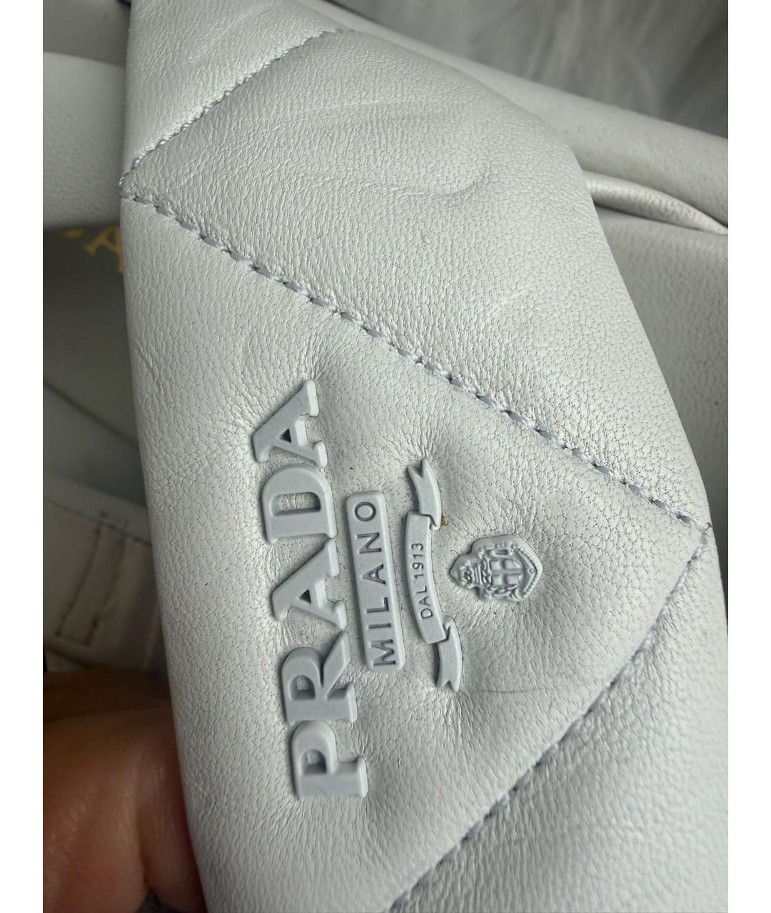 PRADA Белые кожаные босоножки, фото 6