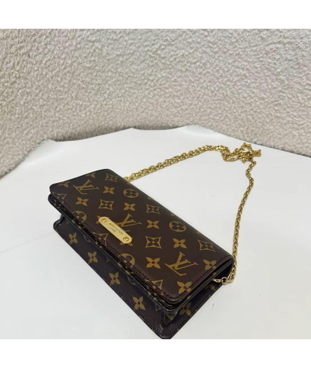 LOUIS VUITTON Коричневый кошелек, фото 4