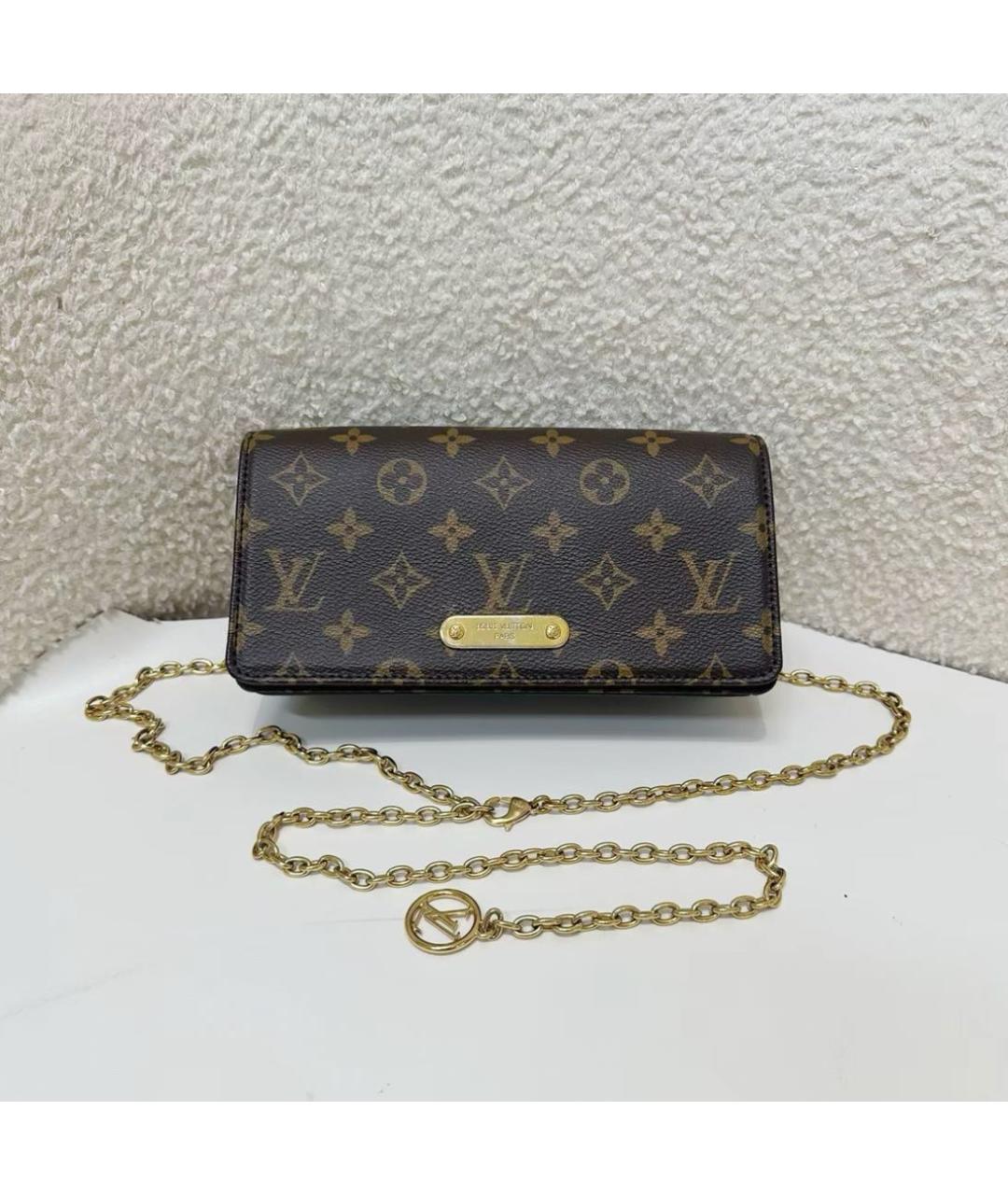 LOUIS VUITTON Коричневый кошелек, фото 6