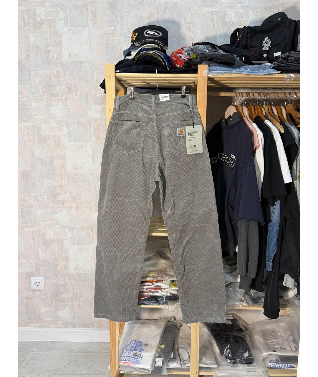CARHARTT WIP Бежевые хлопко-полиэстеровые прямые джинсы, фото 6