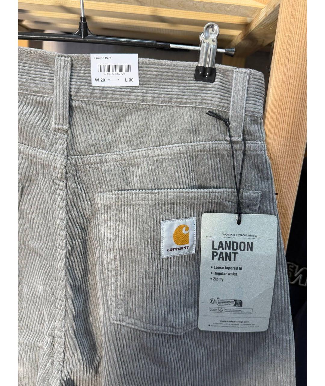 CARHARTT WIP Бежевые хлопко-полиэстеровые прямые джинсы, фото 3