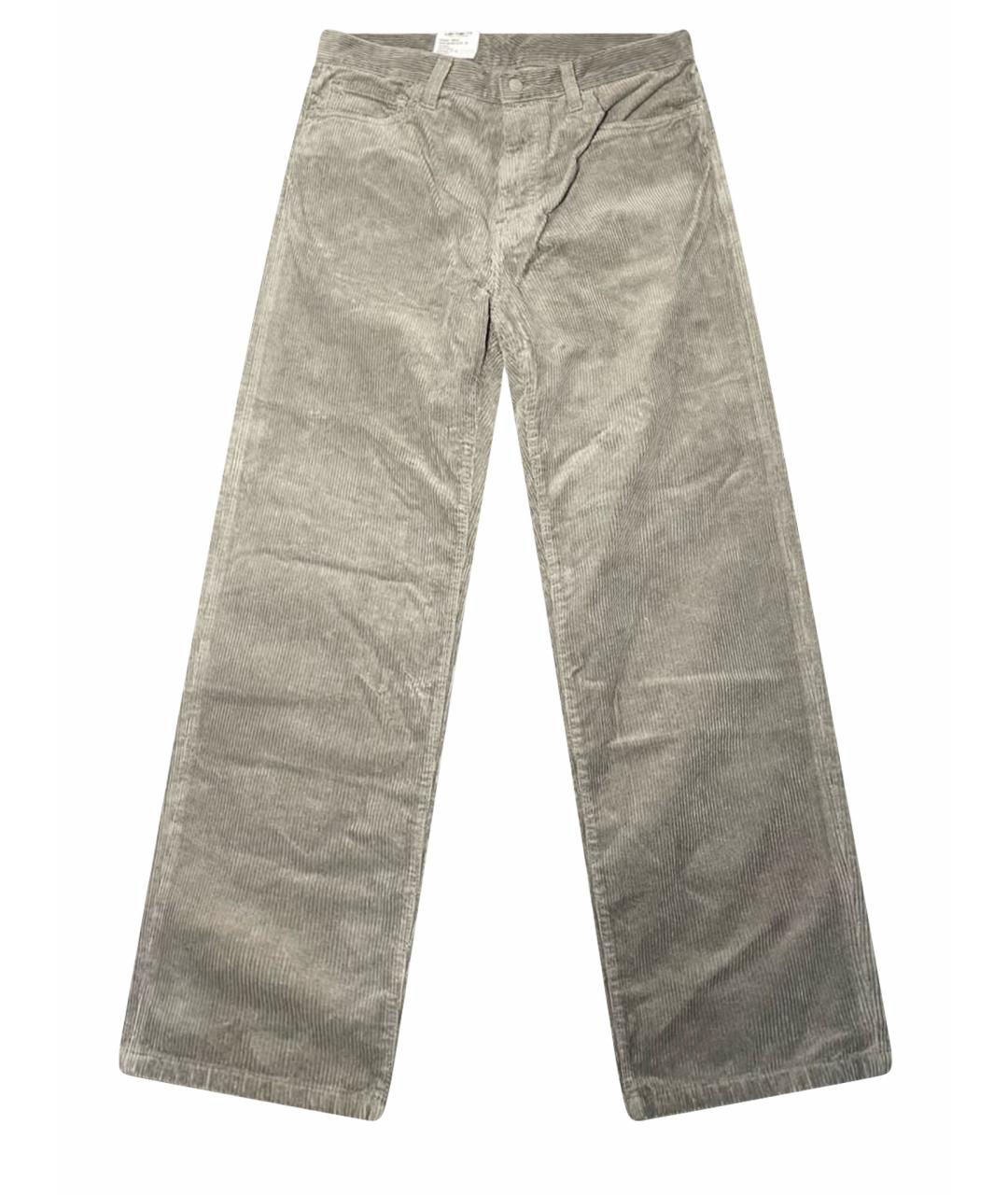 CARHARTT WIP Бежевые хлопко-полиэстеровые прямые джинсы, фото 1