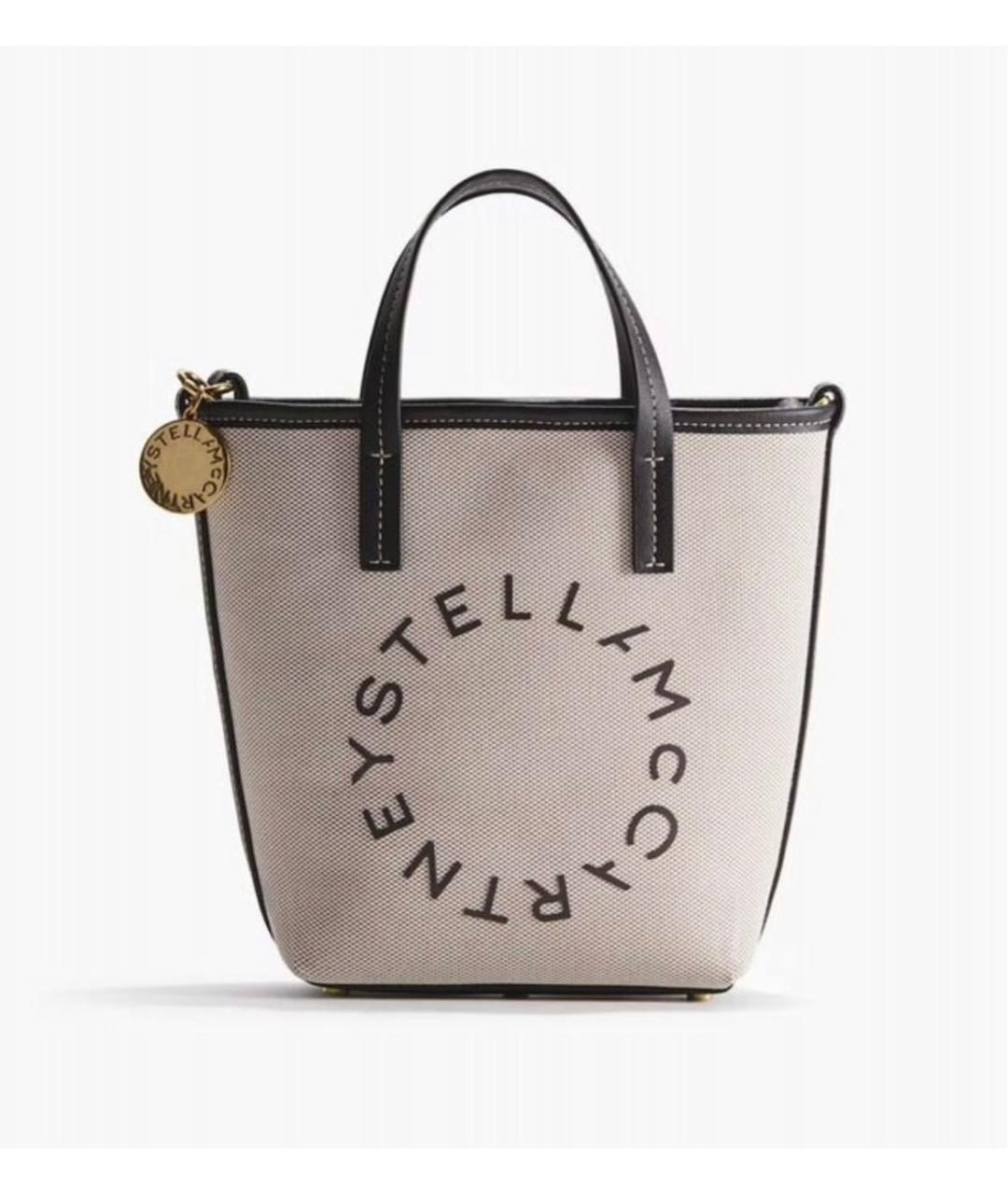 STELLA MCCARTNEY Бежевая хлопковая сумка через плечо, фото 5